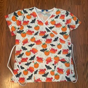 Halloween scrub top